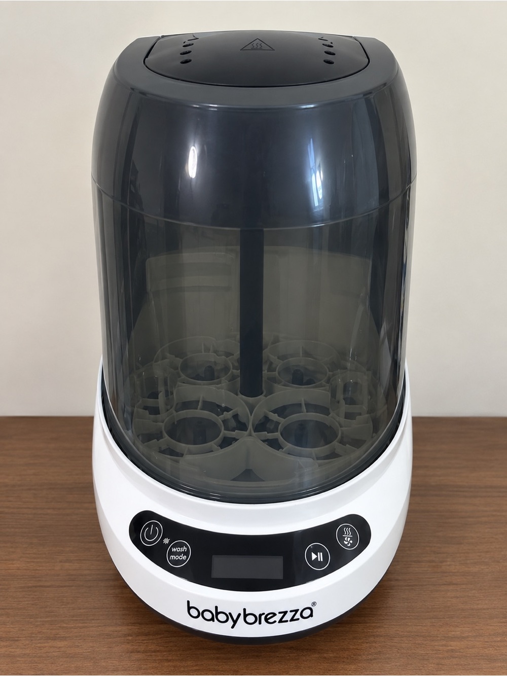 Baby Brezza Electric Bottle Sterilizer & Dryer in Smoke and White